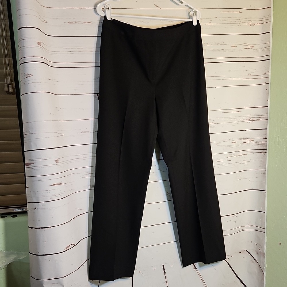 Lafayette‎ 148 New York Black Wool Blend Straight Leg Dress Pants Womens 10